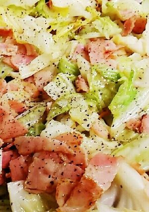 キャベツとベーコンのにんにく醤油炒め❤-レシピのメイン写真
