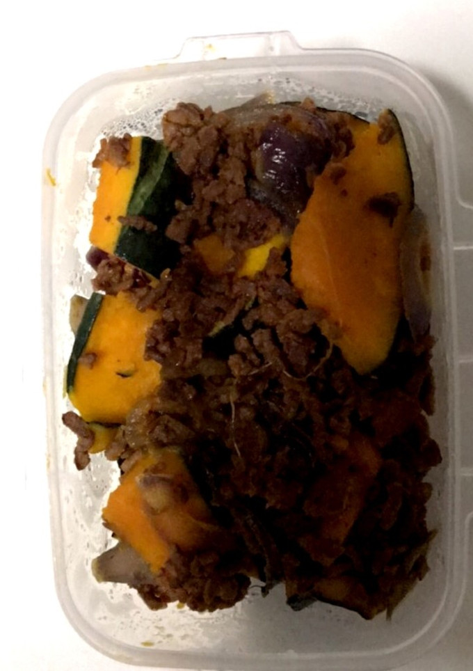 牛ひき肉とかぼちゃの炒め物-レシピのメイン写真