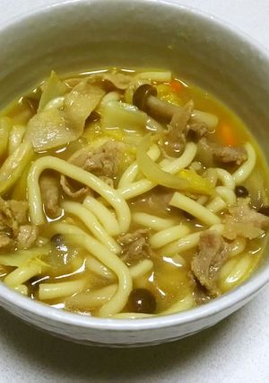 鍋キューブで簡単カレーうどん-レシピのメイン写真