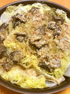鰹節、海苔、胡麻がけ豚肉白菜ミルフィーユ-レシピのメイン写真