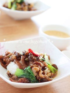 チンゲン菜と牛肉の中華あんかけご飯-レシピのメイン写真