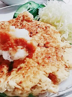 鶏ひき肉と豆腐のビックハンバーグ-レシピのメイン写真