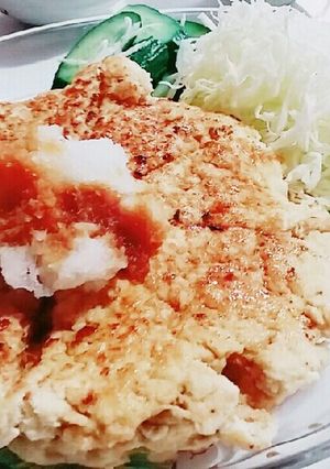 鶏ひき肉と豆腐のビックハンバーグ-レシピのメイン写真