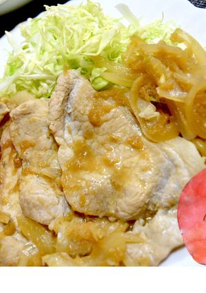 りんごが活躍！やわらか豚の生姜焼き-レシピのメイン写真
