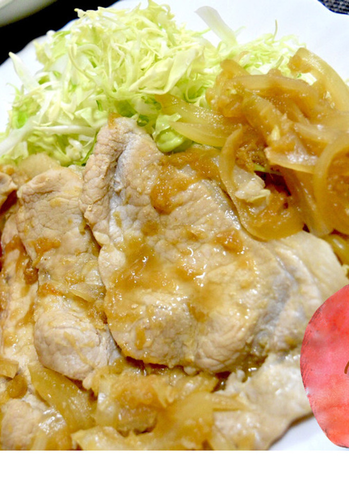 りんごが活躍！やわらか豚の生姜焼き-レシピのメイン写真