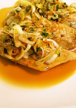 マグロ甘じょばいネギソース添え-レシピのメイン写真