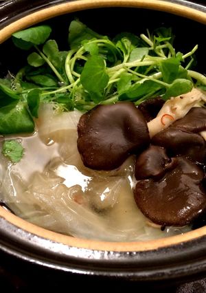 平茸とクレソンとヒラヒラ大根のお鍋-レシピのメイン写真
