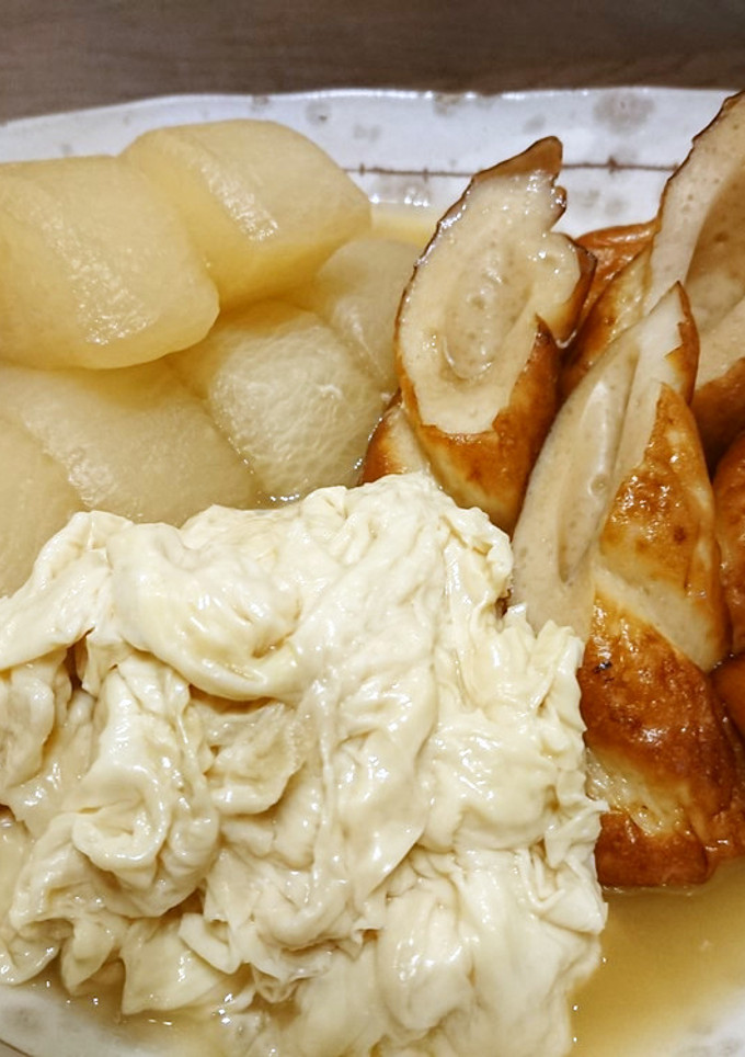 大根と竹輪と湯葉の煮物-レシピのメイン写真