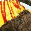 ラザニアオム風、ミスジステーキ添え