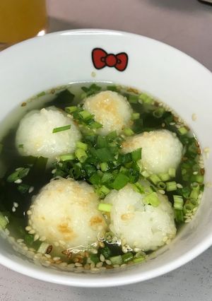 わかめスープで☆一口むすび茶漬け-レシピのメイン写真