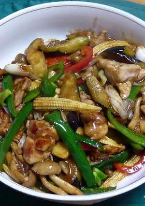 鶏もも肉と彩り野菜の中華風みそ炒め-レシピのメイン写真