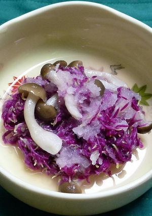 食用菊とブナシメジの甘酢おろし和え-レシピのメイン写真