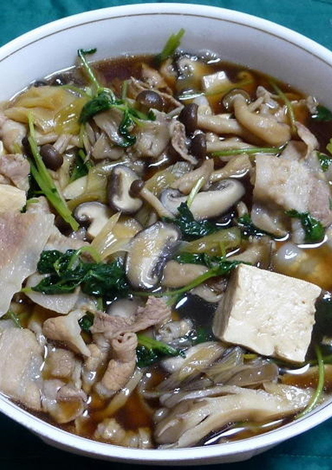 豚バラ肉とたっぷりきのこのすき焼き風煮物-レシピのメイン写真