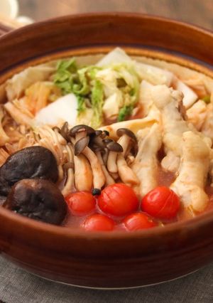 味付けは液体塩こうじのみ☆トマト鍋-レシピのメイン写真