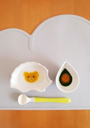 可愛いゴックン期の離乳食（クマ）-レシピのメイン写真
