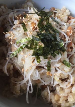 納豆と刺身のツマのご飯（リメイクレシピ）-レシピのメイン写真