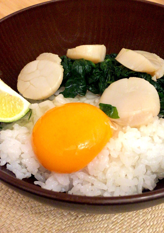 ホタテとほうれん草の和風丼-レシピのメイン写真