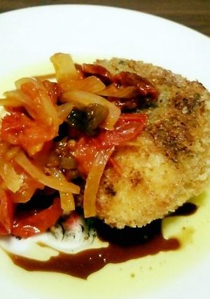 揚げないサワラの香草トマトカツレツ-レシピのメイン写真