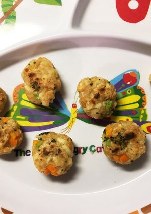 離乳食手づかみ食べ用☆パンの耳deおやき-レシピのメイン写真