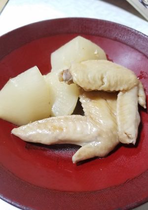かぶと鶏手羽の煮物-レシピのメイン写真