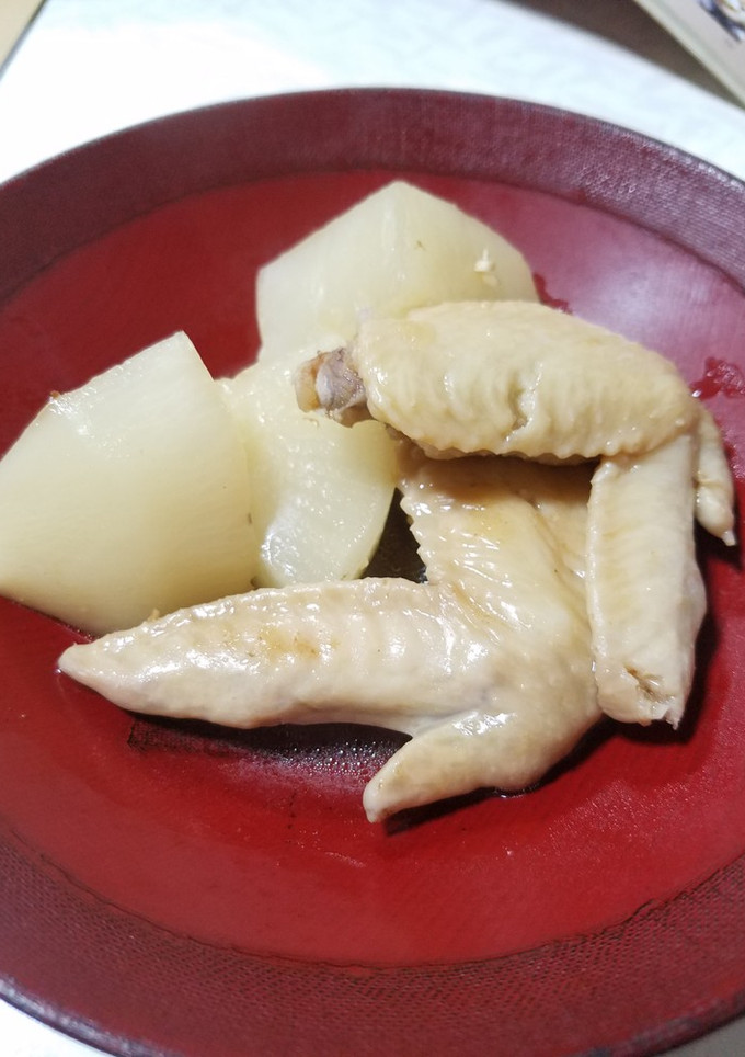 かぶと鶏手羽の煮物-レシピのメイン写真