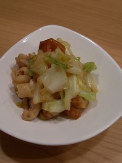 キャベツと鶏皮の炒めもの-レシピのメイン写真