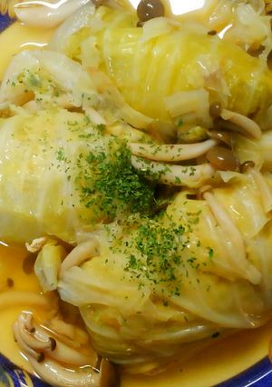 簡単温まる❀鶏挽き肉の和風ロールキャベツ-レシピのメイン写真