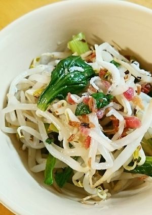 もやしと小松菜の梅しらすあえ-レシピのメイン写真
