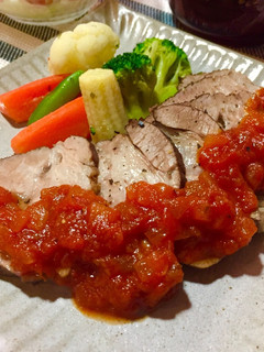 豚肉の紅茶煮とトマトソース-レシピのメイン写真