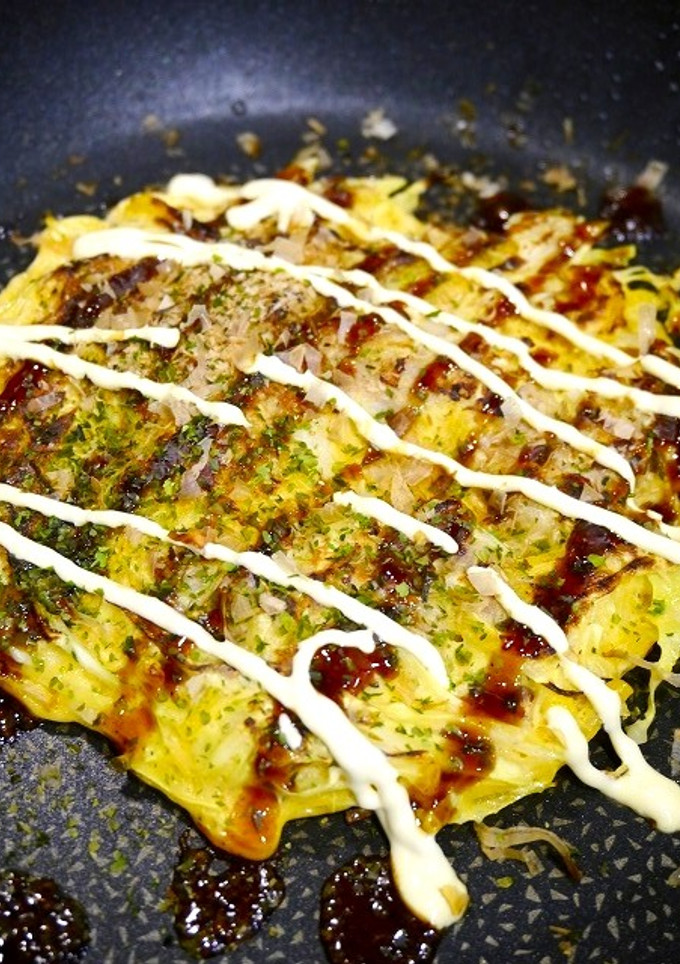 簡単！とんかつを作った時のお好み焼き-レシピのメイン写真