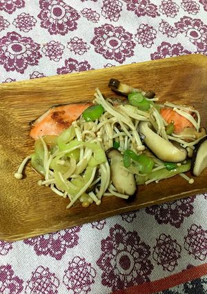 たっぷりきのこと鮭の甘醤油焼き♡-レシピのメイン写真