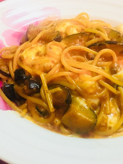 ナスとモッツァレラのミートソースパスタ-レシピのメイン写真