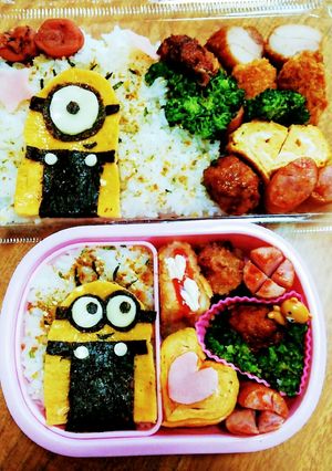 今日のキャラ弁11/16(ミニオンズ)-レシピのメイン写真