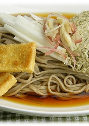 とろろ昆布を添えたぶっかけそば-レシピのメイン写真