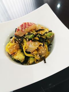鯛とアボカドとたくあんの塩昆布和え-レシピのメイン写真