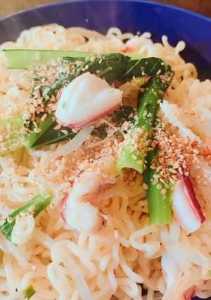 インスタントラーメンで作る塩焼きそば-レシピのメイン写真