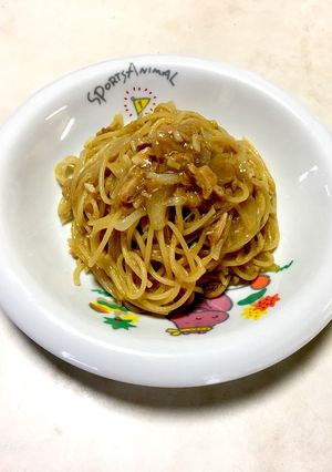 ツナと玉ねぎのにんにく醤油ワンポットスパ-レシピのメイン写真