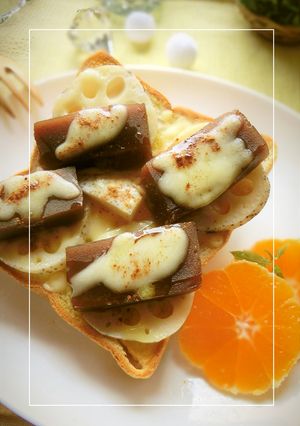 水ようかん×レンコンのチーズトースト-レシピのメイン写真