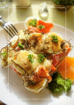 パプリカ×茹で卵のspicy和トースト-レシピのメイン写真