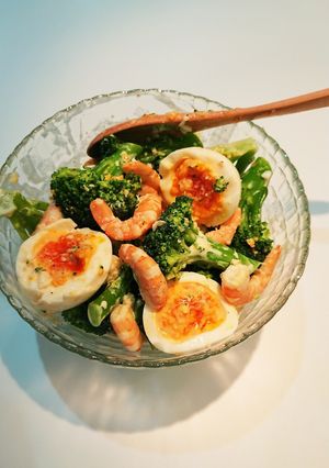エビとブロッコリーと玉子の味噌マヨサラダ-レシピのメイン写真
