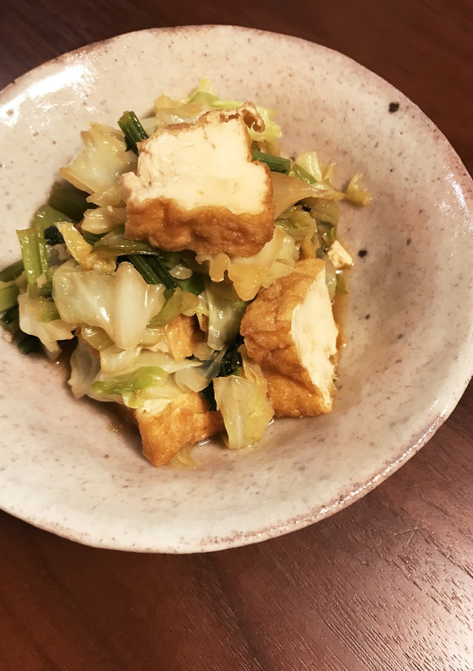 【簡単10分】厚揚げとキャベツの炒め煮-レシピのメイン写真