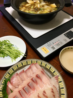 昆布つゆで、簡単、ぶり&鯛しゃぶ~-レシピのメイン写真