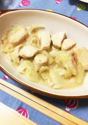 胸肉とキャベツのクリーム煮-レシピのメイン写真