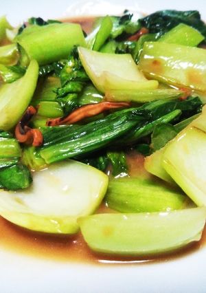 即席おつまみ★チンゲン菜の塩辛炒め-レシピのメイン写真
