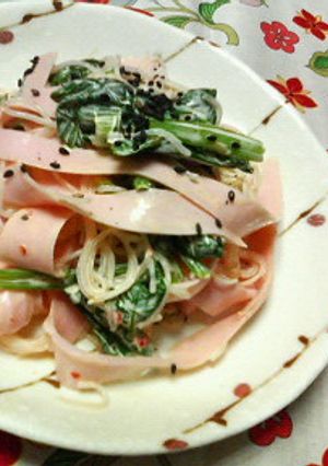 ✿魚肉ソーセージと小松菜の❀春雨パスタ✿-レシピのメイン写真