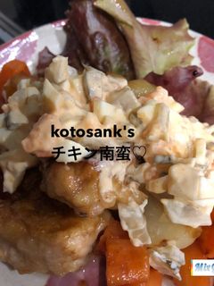 野菜たっぷり揚げないチキン南蛮♡-レシピのメイン写真