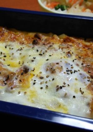 簡単レンジ☆ミートソースオムライス風弁当-レシピのメイン写真