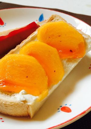 今が旬！クリームチーズと柿のトースト-レシピのメイン写真