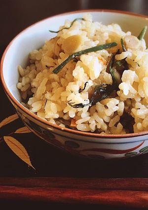 【山菜おこわ】炊飯器で再現！デパ地下の味-レシピのメイン写真