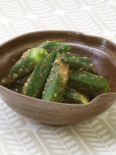 超簡単お弁当のおかず☆オクラの胡麻和え-レシピのメイン写真